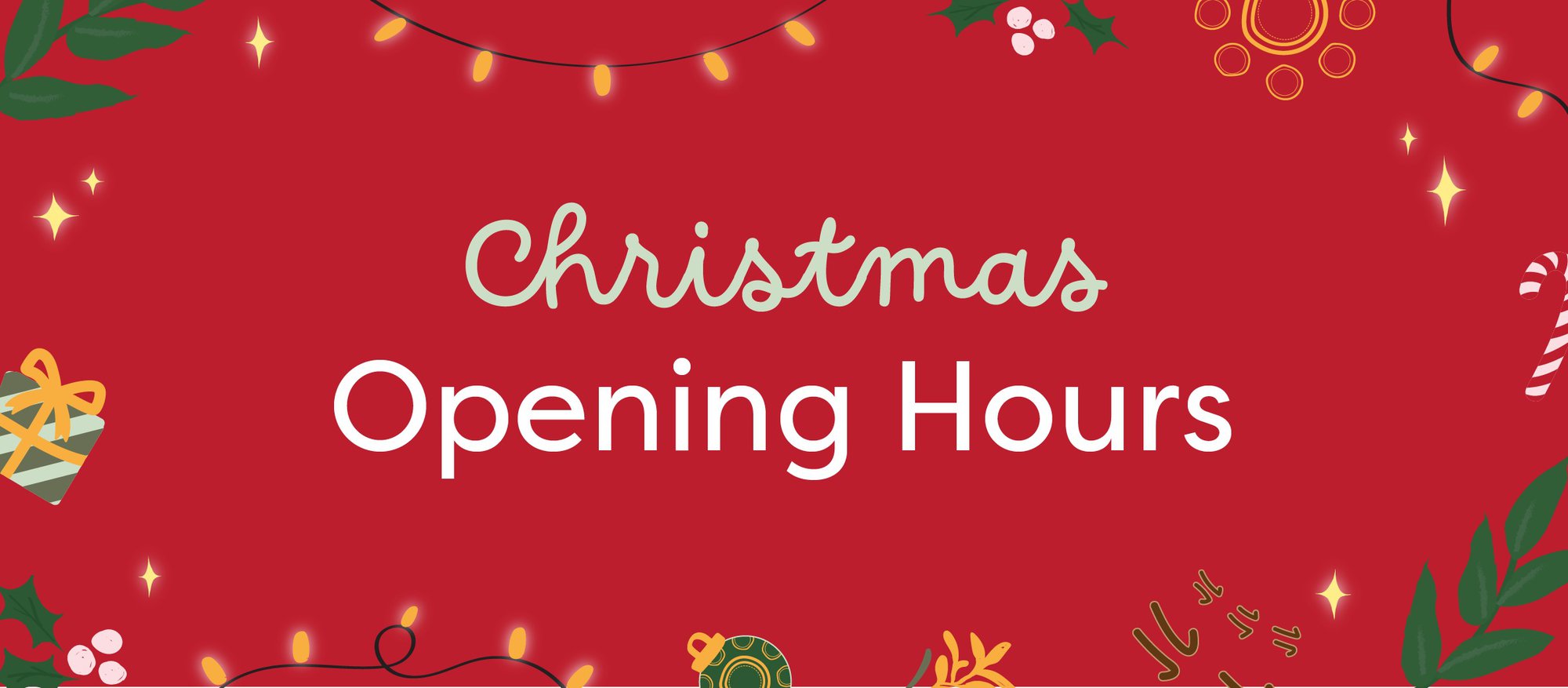 2025 HOLIDAY SEASON OPERATING HOURS - LANE COVE cover